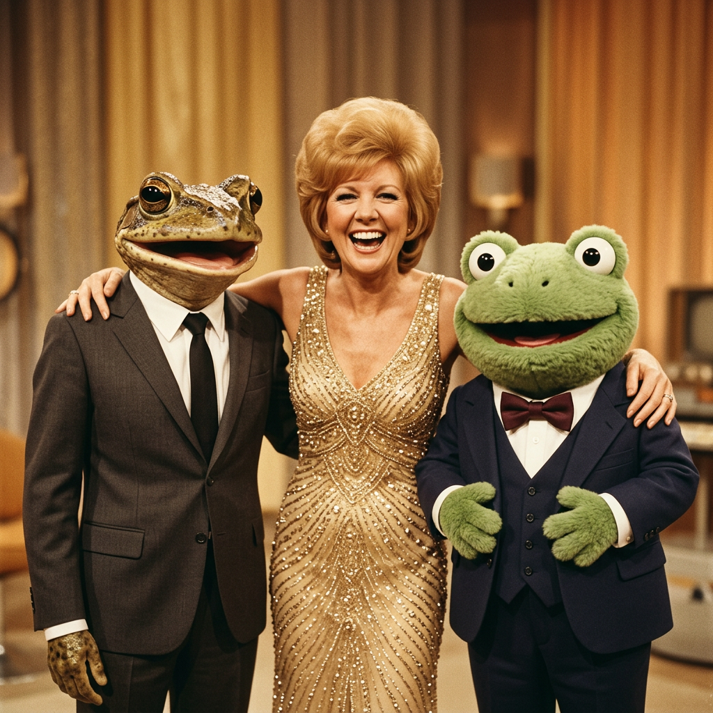 Jimothy and Froggy with Cilla Black