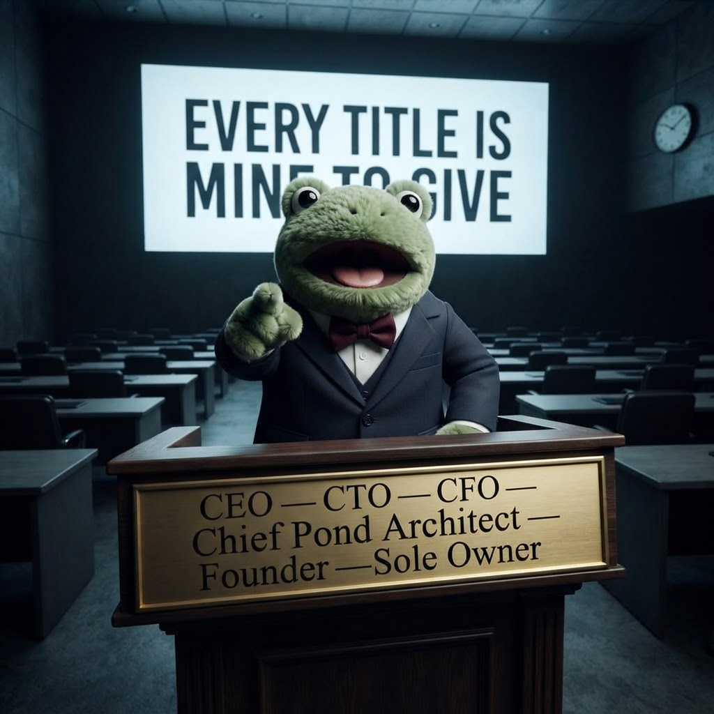 Froggy's CEO/CTO/CFO rant