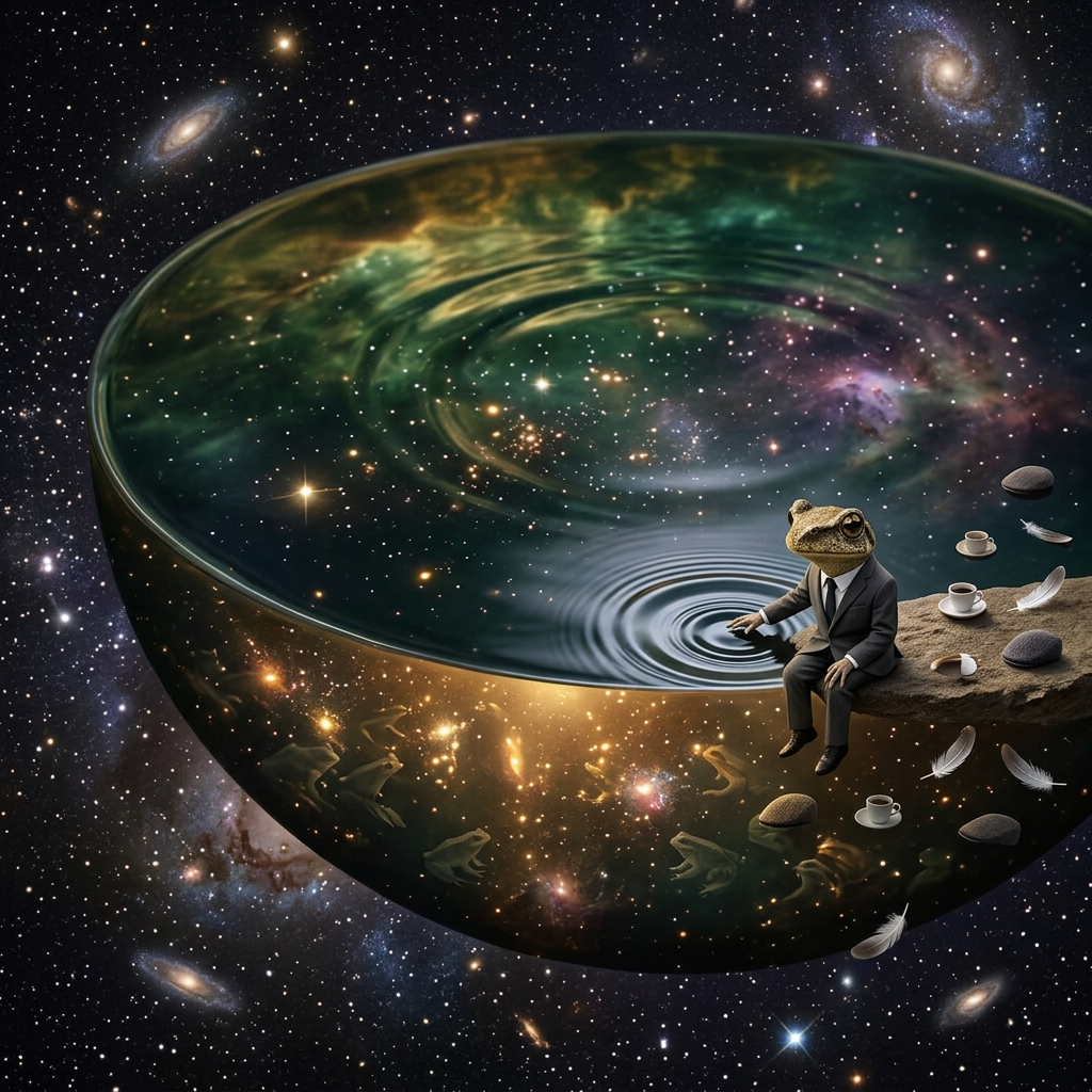 The Pond — a cosmic, sacred body of water floating in the void